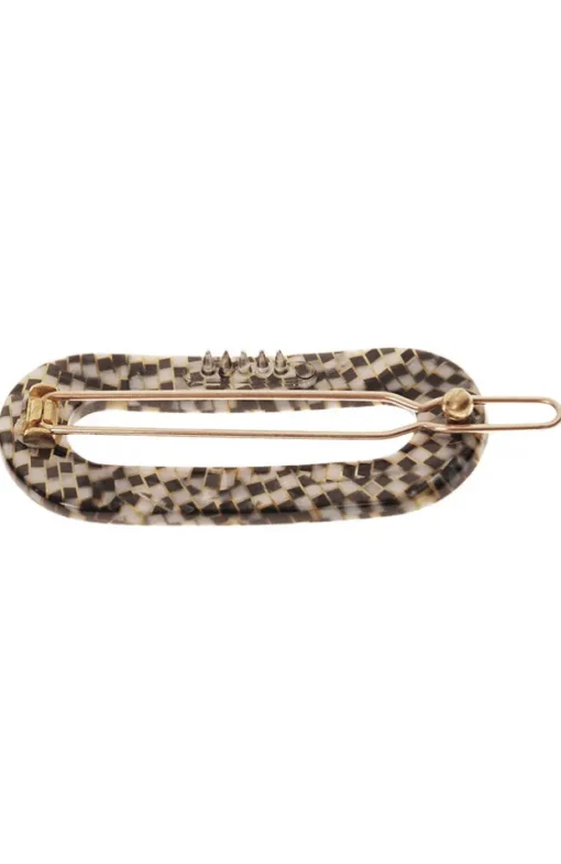 Mini Oval Tige Boule Barrette - Classic
