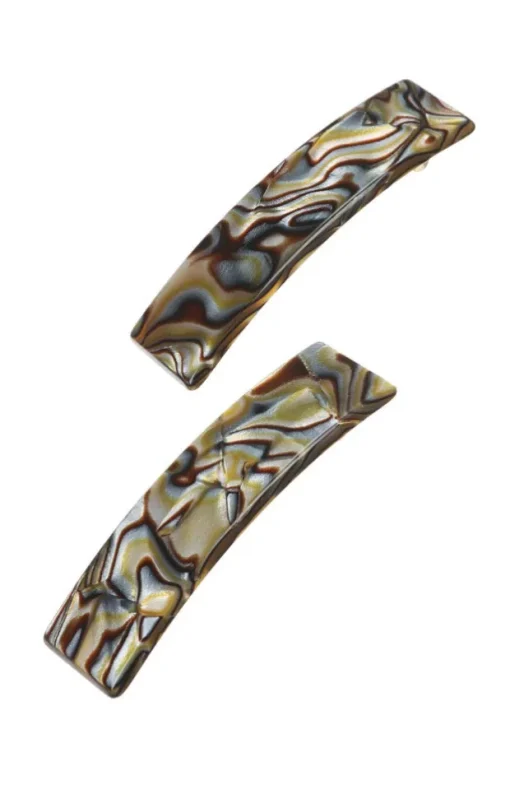 Rectangle Barrette Pair - Classic