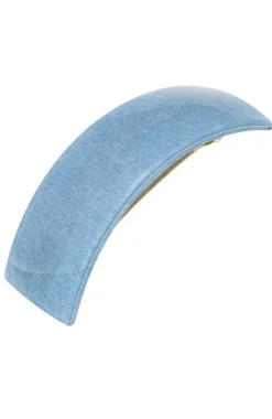 Rectangle Volume Barrette - Denim
