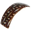 Rectangle Volume Barrette - Saddle