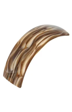 Rectangle Volume Barrette - Caramel Swirl