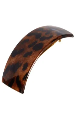 Rectangle Volume Barrette - Luxe Leopard