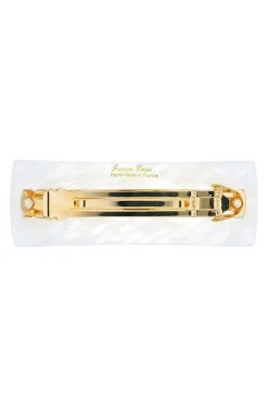 Rectangle Volume Barrette - Neige