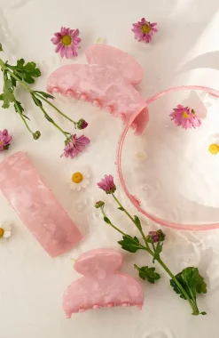 Rectangle Volume Barrette - Pavlova Pastel