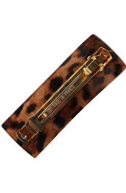 Rectangle Volume Barrette - Luxe Leopard