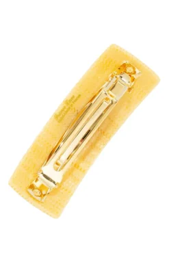 Rectangle Volume Barrette - Straw