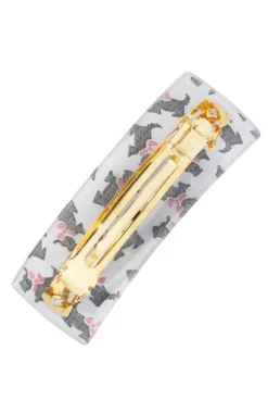 Rectangle Volume Barrette - Scottie Dog