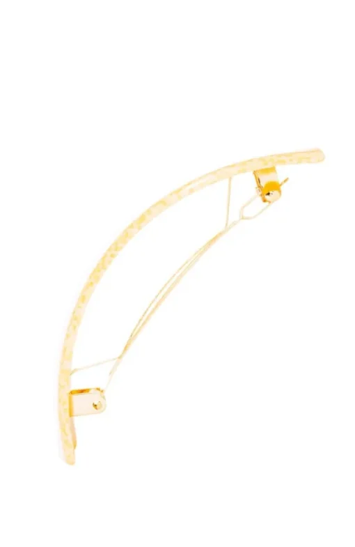 Rectangle Volume Barrette - Straw