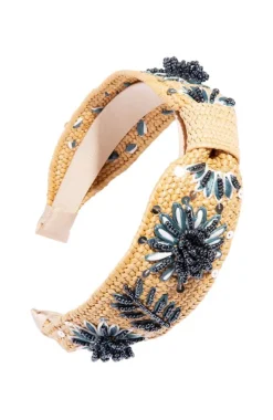 Santorini Beaded Straw Headband