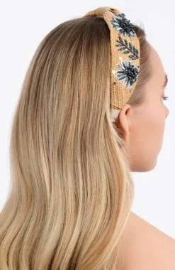 Santorini Beaded Straw Headband