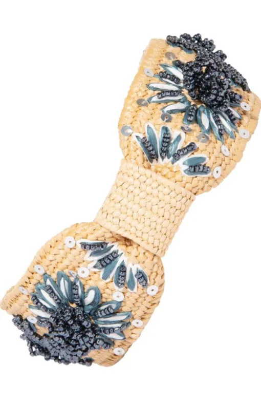 Santorini Beaded Straw Headband