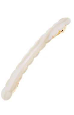 Scalloped Long and Skinny Barrette - Classic