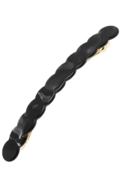 Scalloped Long and Skinny Barrette - Classic