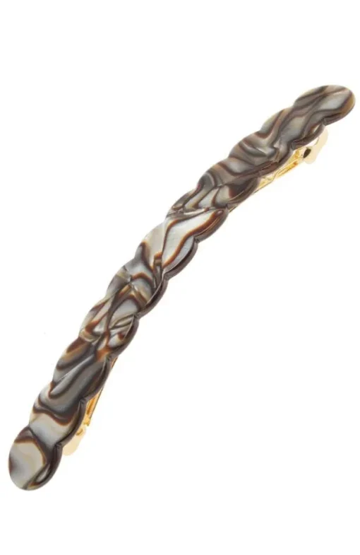 Scalloped Long and Skinny Barrette - Classic
