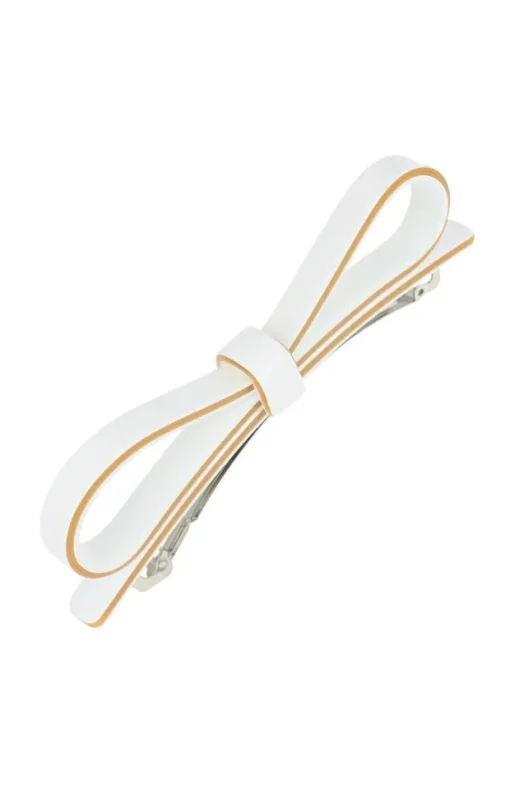 Small Couture Bow Barrette - Latte