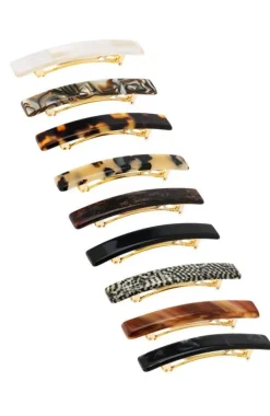 Small Luxury Rectangle Barrette - Classic