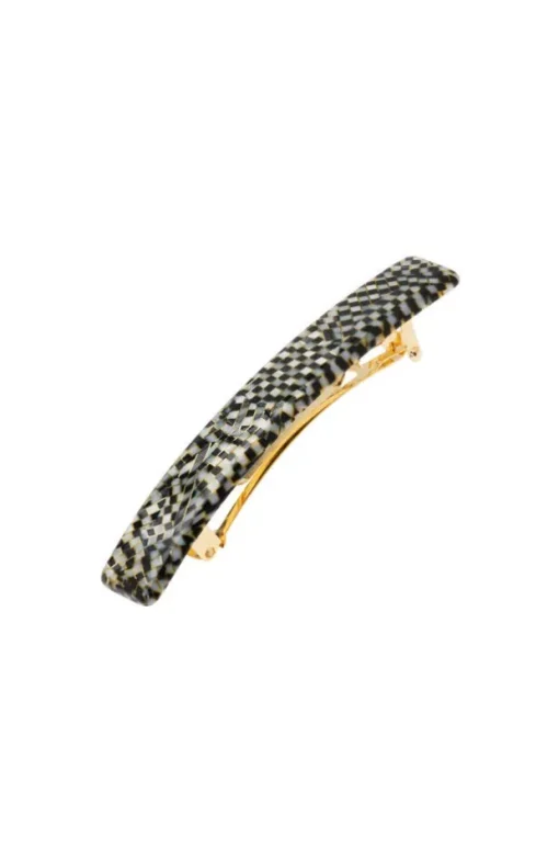 Small Luxury Rectangle Barrette - Classic