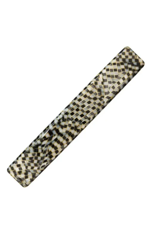 Small Luxury Rectangle Barrette - Classic