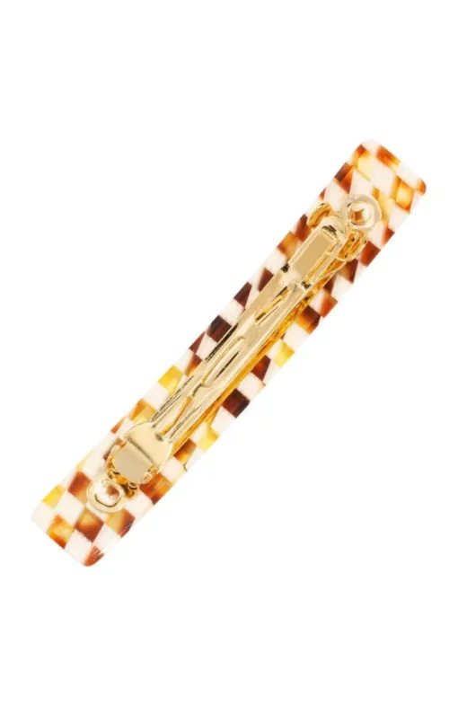 Small Luxury Rectangle Barrette - Classic