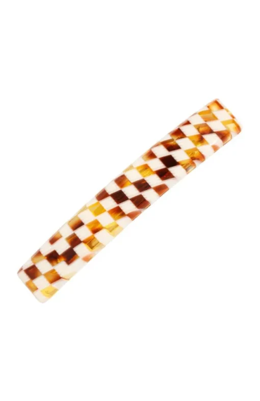 Small Luxury Rectangle Barrette - Classic