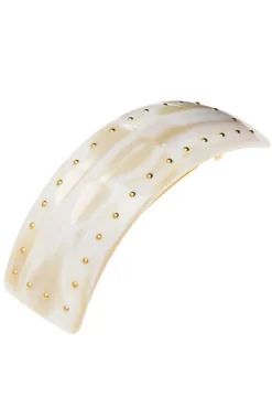 Studded Rectangle Volume Barrette