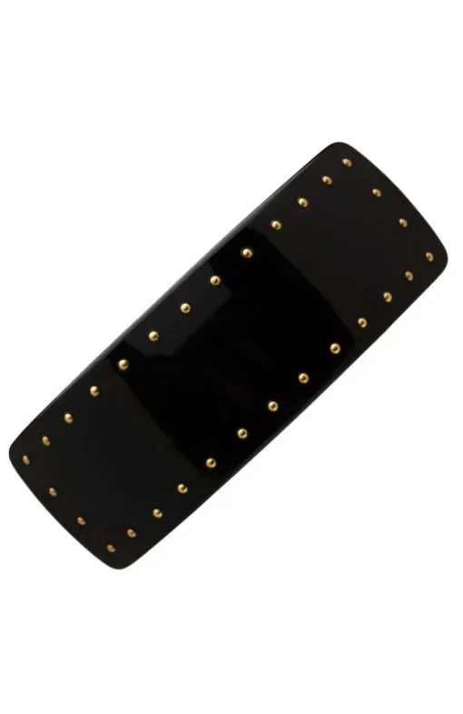 Studded Rectangle Volume Barrette