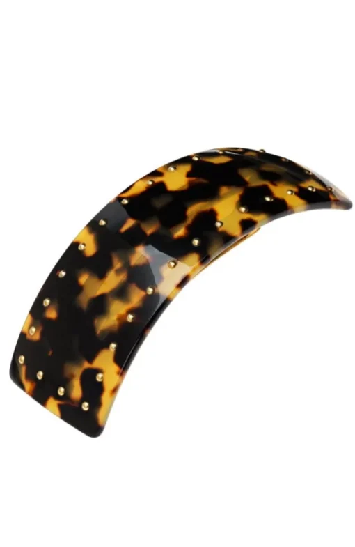 Studded Rectangle Volume Barrette