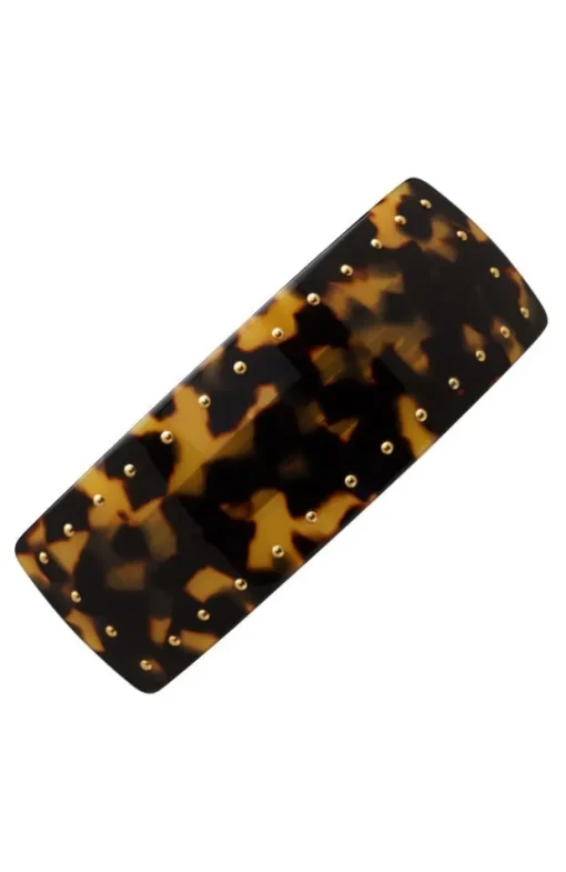 Studded Rectangle Volume Barrette