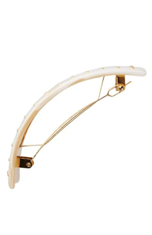 Studded Rectangle Volume Barrette