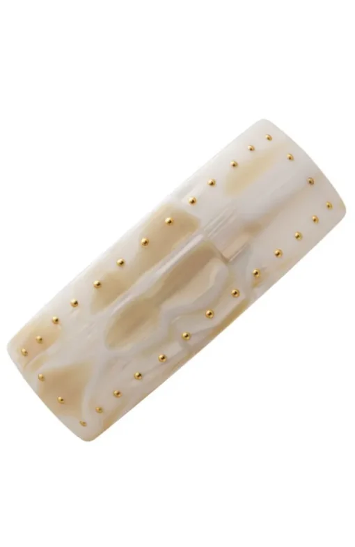 Studded Rectangle Volume Barrette