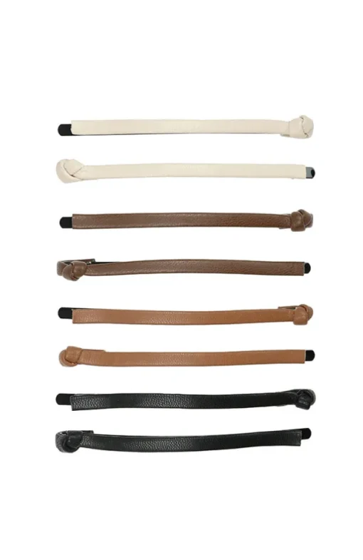 Vegan Leather Bobby Pin 8-Pack