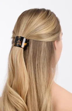 Wide Rectangle Ponytail Barrette - Classic